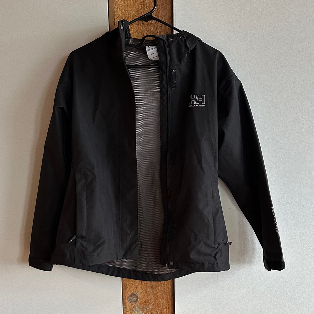 Helly Hansen Black Hooded Waterproof Shell Jacket